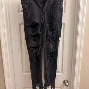 American Eagle Distressed Black Jeans